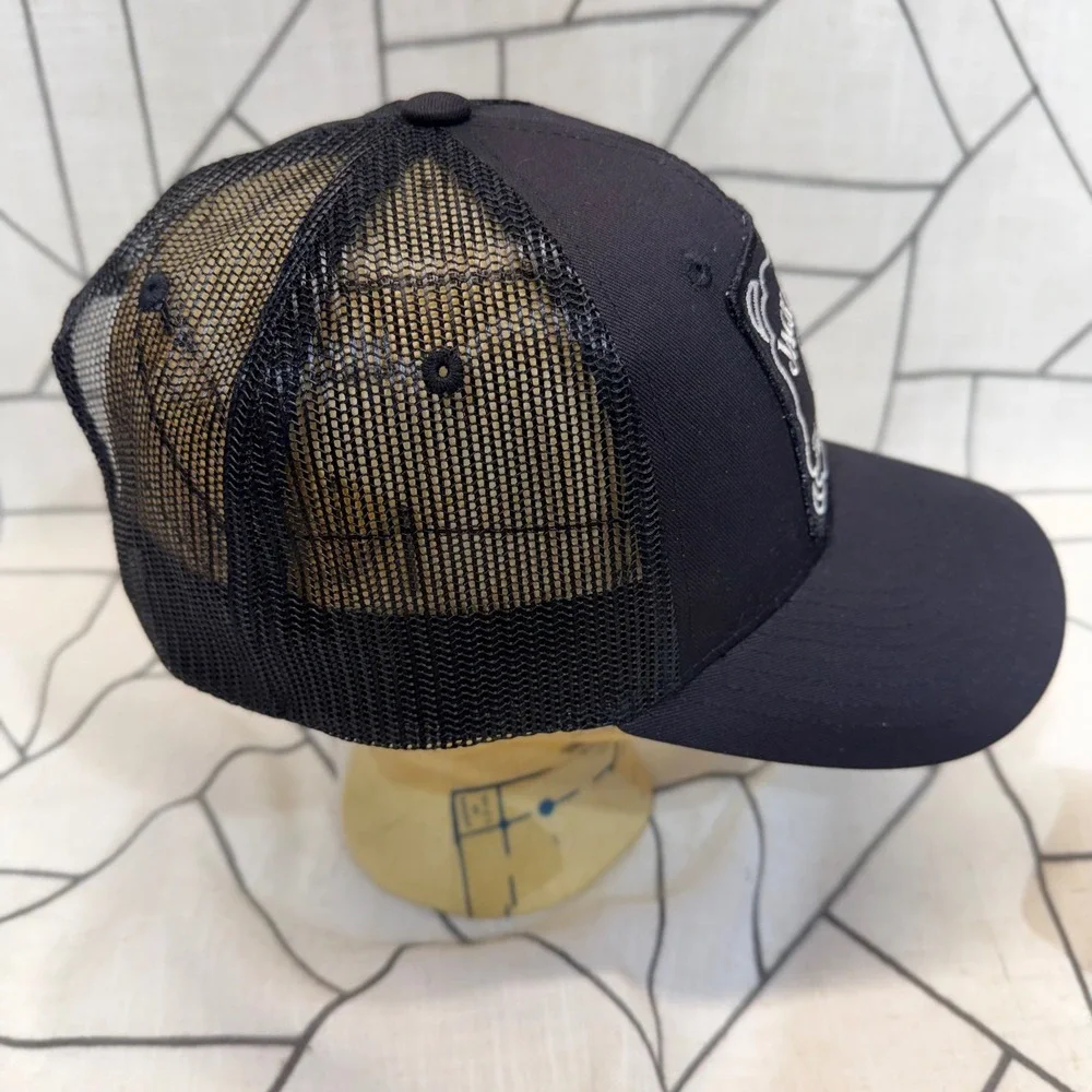 Jack Daniels Trucker Hat OS Black Old No. 7 Field Tester‎ Mesh Snapback Cap